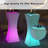 LED Light Up Bar Table with 16 RGB Colors, IP65 Waterproof