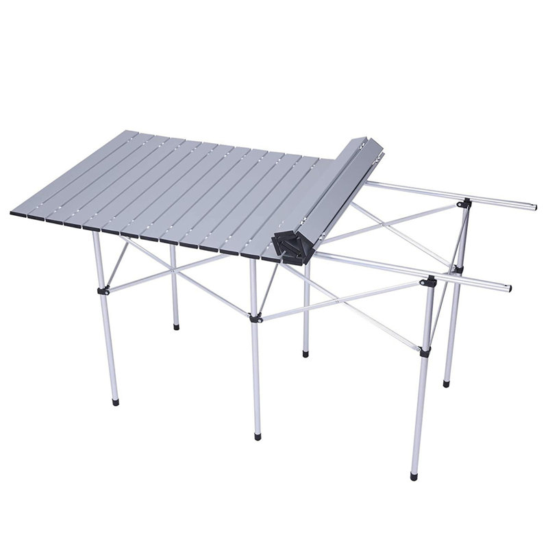 Table de pique-nique portable pliante en aluminium légère pour 4 à 6 personnes