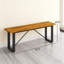 Banc de jardin sans dos pour 2 personnes pour porche, parc, teck