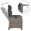  Chaise de jardin inclinable en PE rotin gris à hauteur moyenne réglable-953010008-953010015