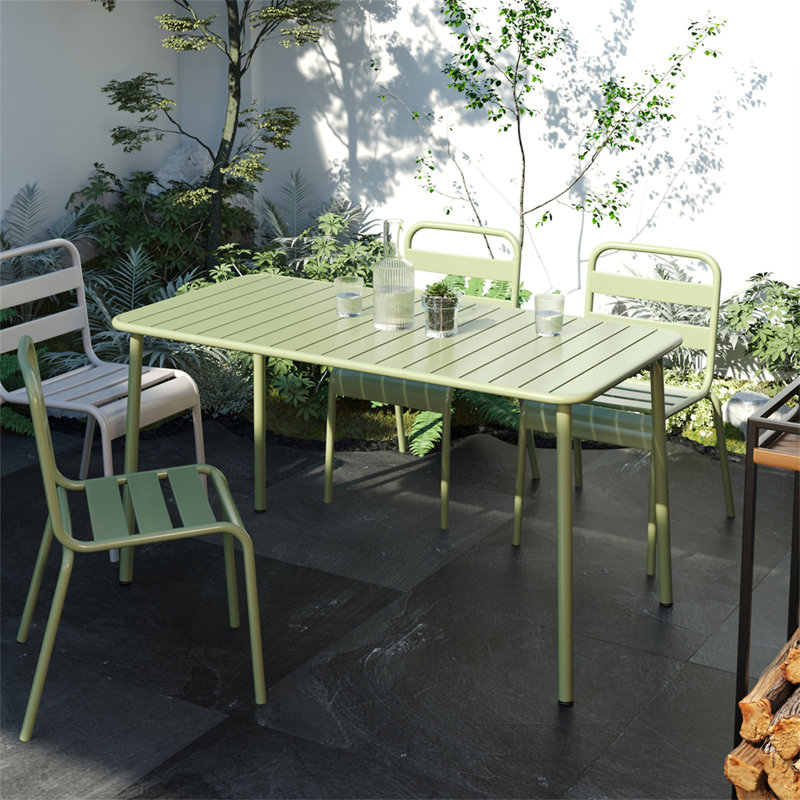 Table de salle à manger Sella, Vert givré