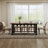 Modern 70.87" Rectangular Solid Wood Dining Table With Elegant Turned Legs