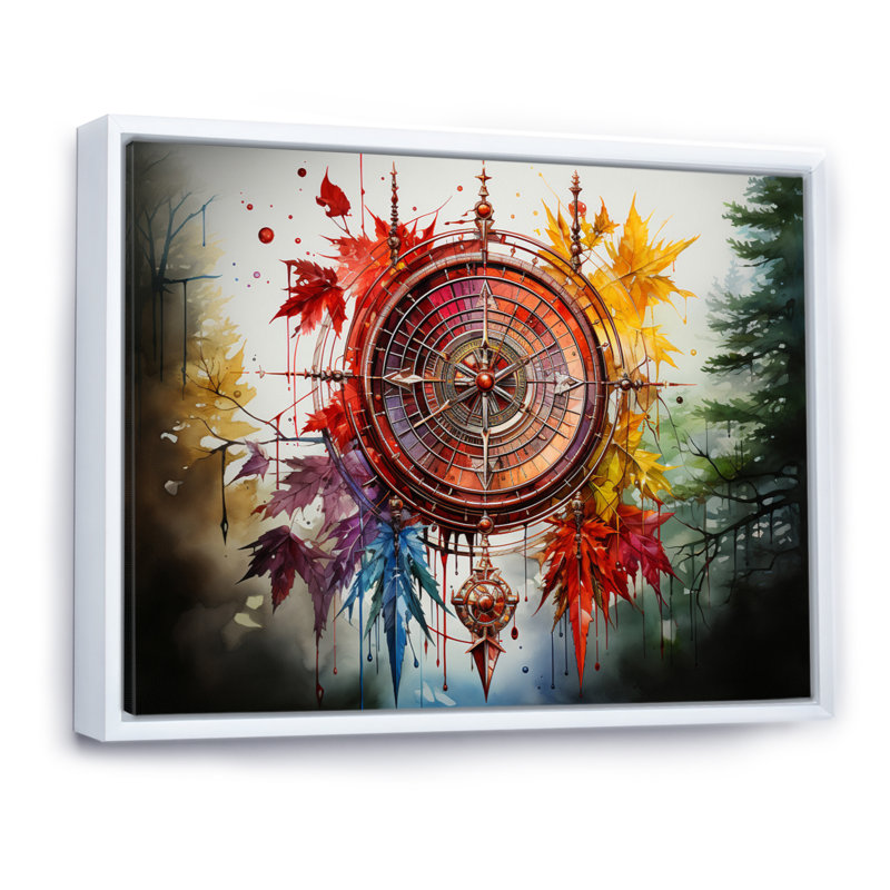 Native Art Sacred Medecine, reproduction d'art sur toile, H 12 po x l 20 po x P 1 po, Cadre flottant blanc