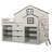 ACME Ratana Cabinet, White & Gray Finish