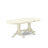 5 Piece Dining Room Table Set Includes an Oval Wooden Table with Butterfly Leaf and 4 Baby Blue Linen Fabric Upholstered Chairs, Linen White-1918476988