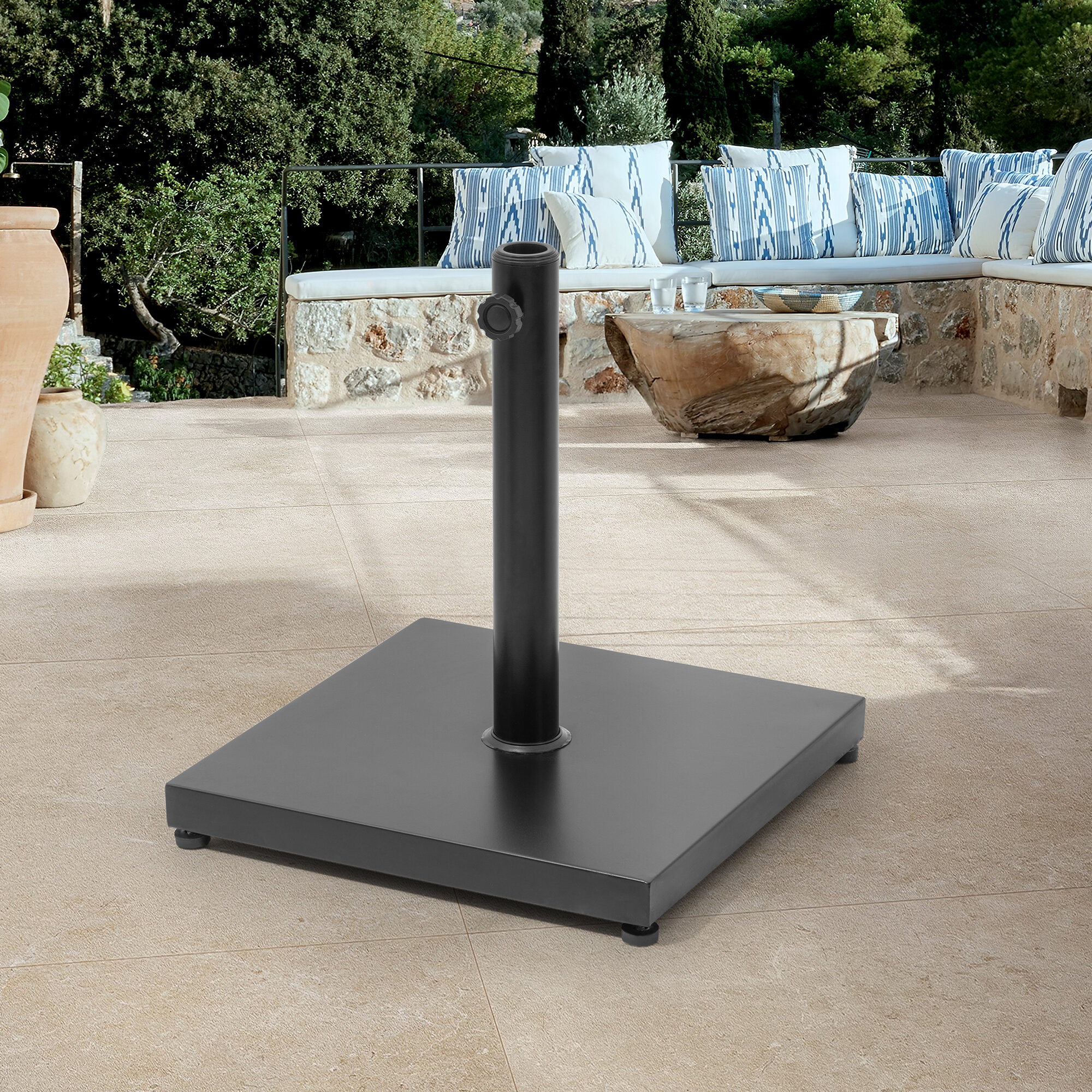 Sol 72 Outdoor™ Agosto 40lb Patio Umbrella Base Stand Outdoor Square ...