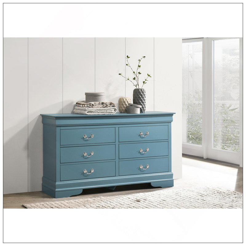 Charmante commode traditionnelle sarcelle