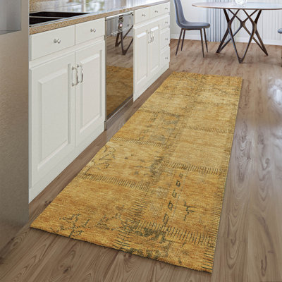 Premium Machine Washable Prisco Copper Rug