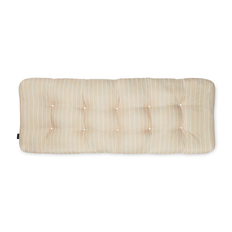 Coussin de siège intérieur / extérieur Bergholt, L 54 po x P 6,61 po, Rayure beige doux