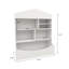 Bibliothèque multi-fonctionnelle à 7 tablettes, présentoir de rangement, support, organisateur, blanc, P 14,37 po x l 31,50 po x H 39,37 po