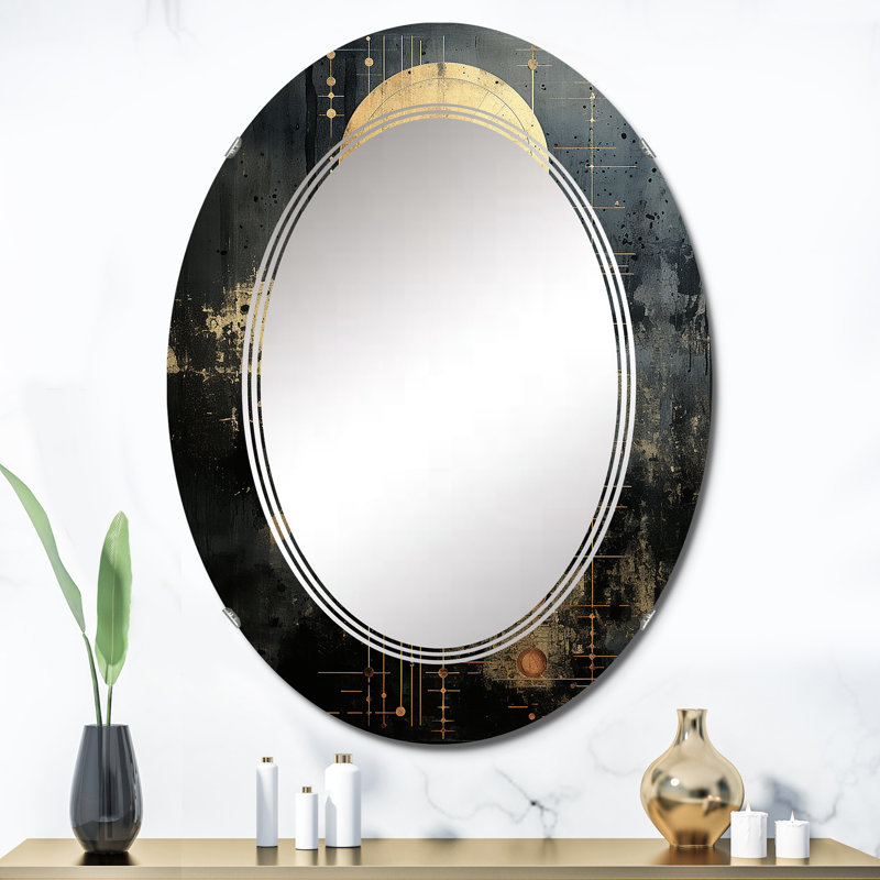Dreshervale - Miroir mural moderne ovale, 36 po x 24 po