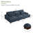 127.6" Modern Corduroy Modular Sofa-357090840