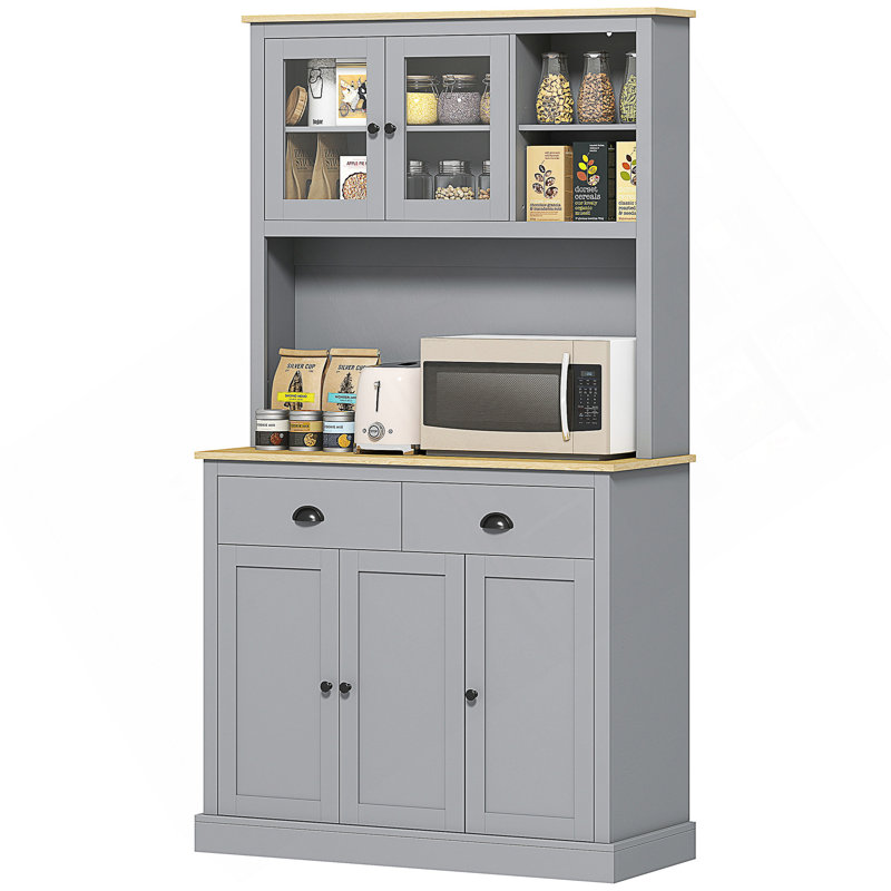 71" Tall Pantry Cabinet Freestanding Kitchen Cabinet