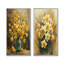 «Yellow Farmhouse Daffodils In Vase I» - ensemble de 2 jonquilles murales-946651147-946651136-946651140