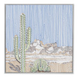 Cactus In Stripes 4 Print by Natasha Marie
