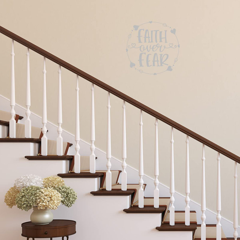 Text & Numbers Non-Wall Damaging Wall Decal, 18" H x 18" W, Silver