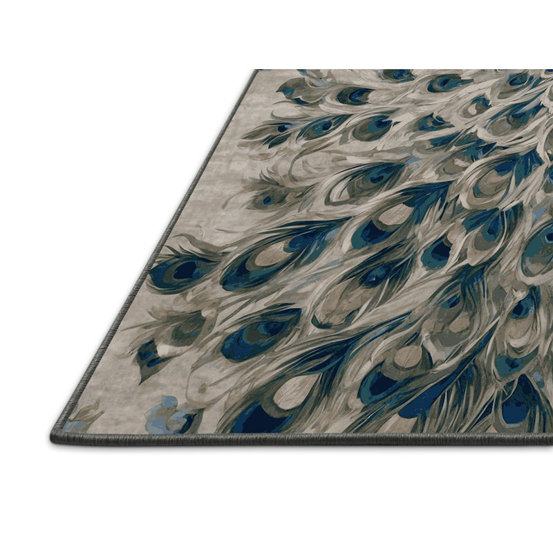 Tapis gris soyeux et moelleux, Rectangle 2 pi x 3 pi