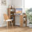 48 Inch Computer Desk with Bookshelf 3-in-1 Home office Desk with 4-Tier Bookcase & CPU Stand Space-saving Reversible Writing Desk-1178284693