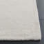 Tapis ivoire en laine / coton tissé à la main de couleur unie Kyrie-98090199