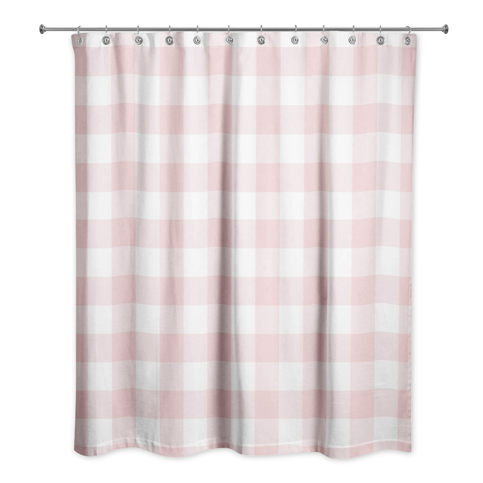 Hanka Polyester Shower Curtain, Pink