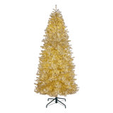 Yellow Fir Flocked/Frosted Christmas Tree with LED Lights