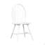 Ensemble de 2 chaises d'appoint blanches au fini blanc, style maison de campagne