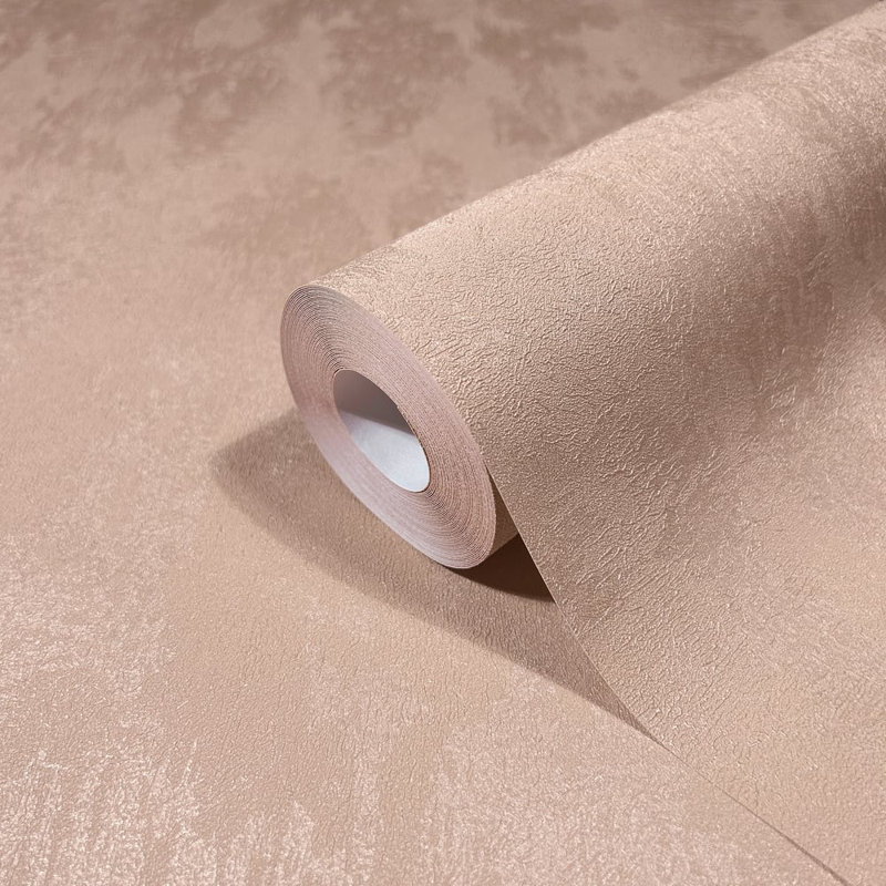City Romance Collection Shimmer Aged Plaster Wallpaper Roll, Orange
