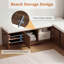 Ensemble de table de coin-repas extensible avec bancs et tabourets de rangement, ensemble de table de salle à manger de coin 6 pièces-380661251-380661254-380661249