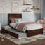 Lit plateforme en bois massif Lamayia avec pied de lit et lit gigogne-1034078399-1034078369