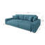 6 Seater Corduroy Sofa Bed-1846993627