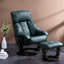 Fauteuils de massage inclinables avec repose-pieds, pivotants en bois et cuir PU bleu, pour un confort moderne à domicile.-327531606