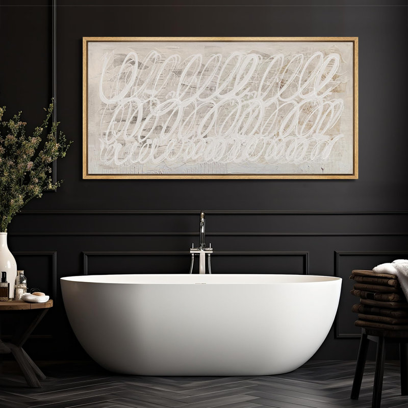 Abstract Pastel Lines " White Abstract Calligraphy Antique Retro Fine Art Colorful Bedroom Extra Large Wall Decor " by White Abstract Calligraphy