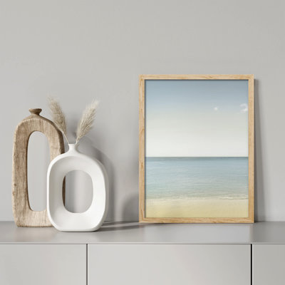 «Island Beach Pastel Washed Out Duotone Ocean» sur papier