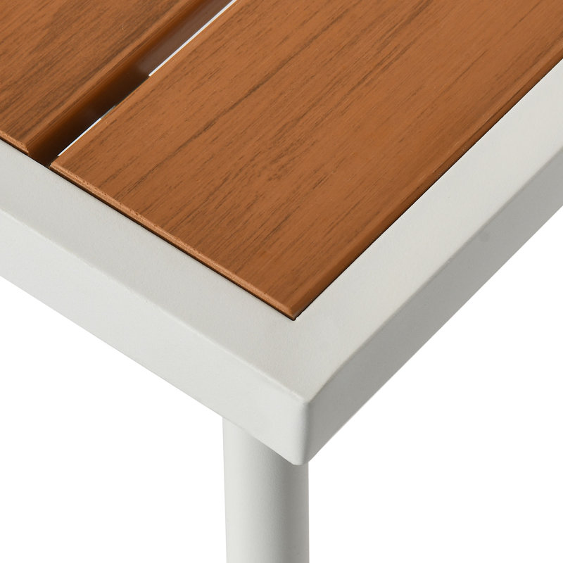 Banc d'extérieur en faux bois Ebern Designs