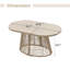 Table ovale en acier pour terrasse extérieure