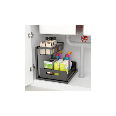 Adjustable Stainless Steel Under Sink Organiser