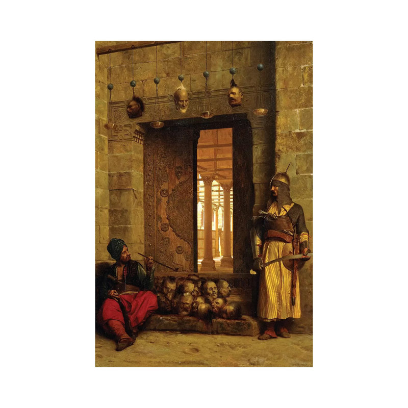 Heads Of The Rebel Beys At The Mosque-El Assaneyn, 1866 by Jean Leon Gerome - Wrapped Canvas Painting
