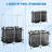 Extra Large Pool Storage Bin, 48.4" Rolling Mesh Container, Waterproof Pool Float & Toy Organizer, Outdoor Use-556500549-556500548