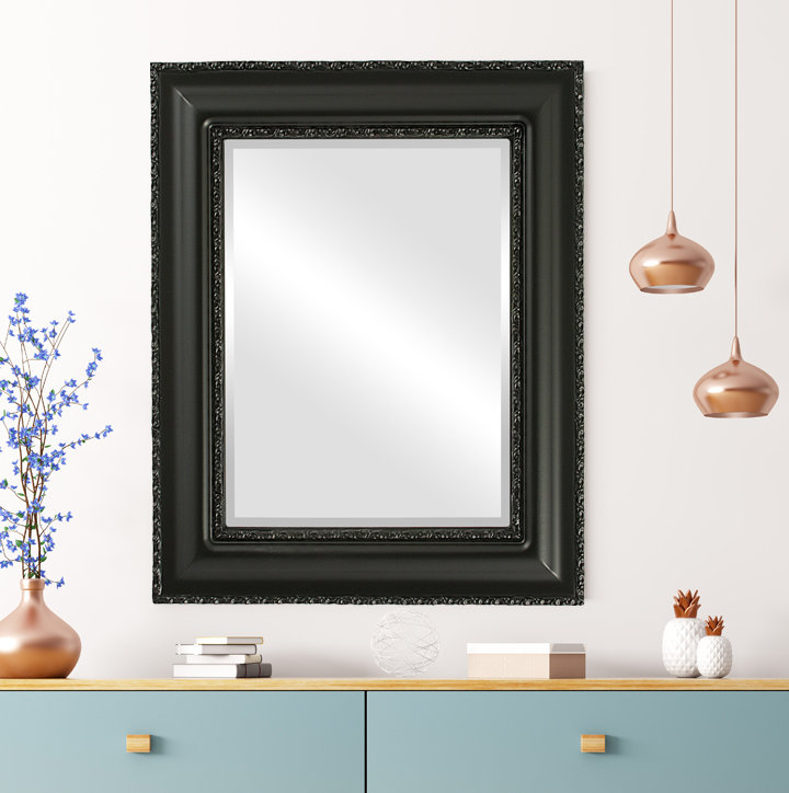 Miroir d'appoint Schillinger, Noir mat, 21 po x 17 po