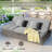 Outdoor Double Sunbed Wicker Rattan Patio Reclining Chairs with Adjustable Backrest and Seat for 2 Person-1322027494