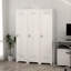Armoire de rangement à balais, armoires utilitaires minces avec portes, grands armoires de rangement en métal pour balais et vadrouilles, armoire à balai pour la lessive, salon, bureau, blanc