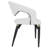 Wajaahat Modern Faux Leather Dining Chair, High Back C-Frame Side Chair, Contemporary Upholstered Accent Seating with Chrome Metal Legs-616274746-621559528