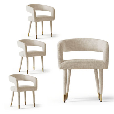 Upholstered Open-Back Dining Chairs (Set of 4)