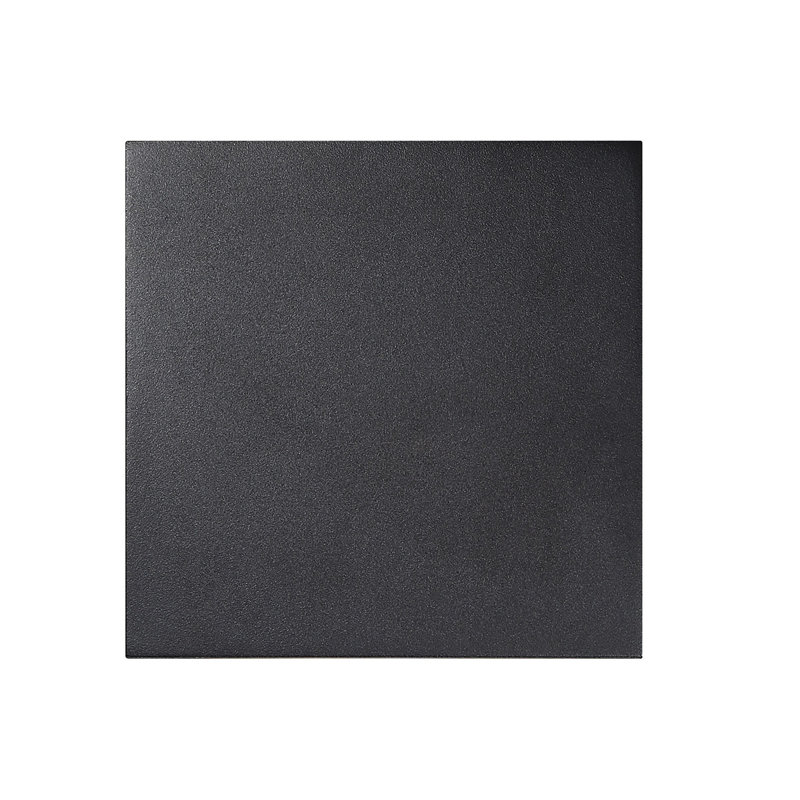 Lumière carrée pour cloison d'extérieur, H 8 po x l 8 po x P 2,375 po, Noir
