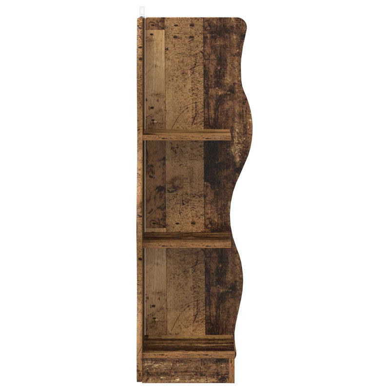 102 cm H x 34 cm W Corner Bookcase, Old Wood