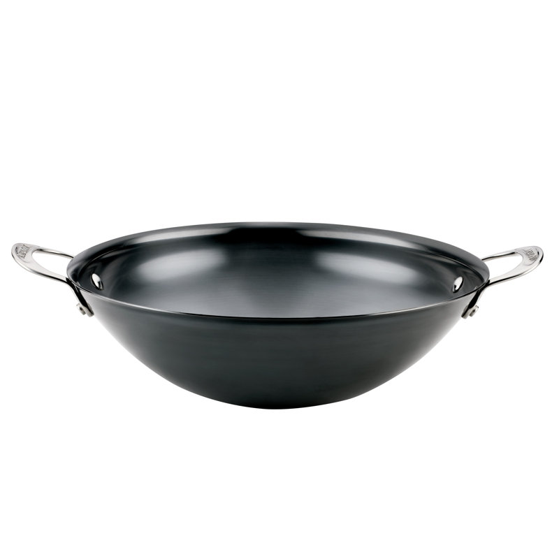 Anolon EverLast Carbon Steel Wok, 14-Inch, Black