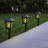 Black Solar Powered Integrated LED Pathway Light Pack