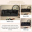 Canapé de 90,8 po de profondeur, noir, convertible en méridienne, revêtement en velours de luxe, rembourrage en mousse haute densité moderne avec siège, coussins multiples, méridienne pour le salon, chambre à coucher, noir-607540520