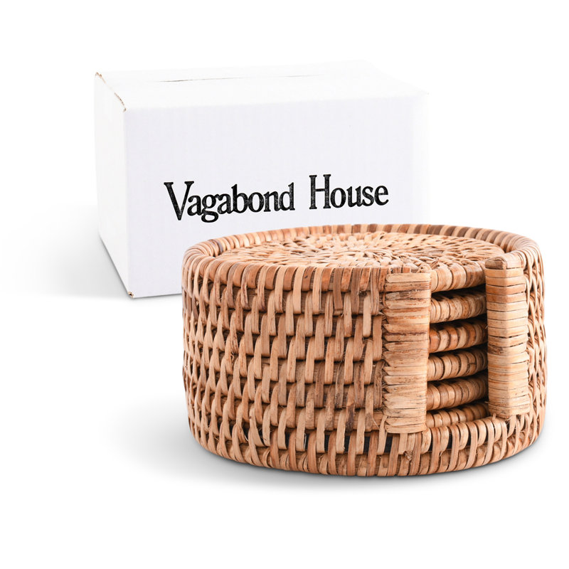 Coaster Set With Holder