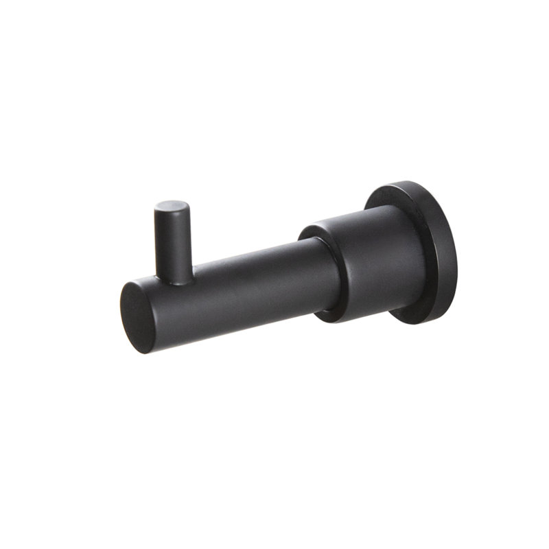 Minimal Single Robe Hook, Matte Black